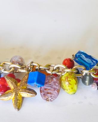 bracciale charms con pietre dure