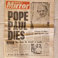 Giornale vintage Daily Mirror 1978
