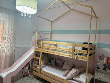 Letto a castelllo con scivolo