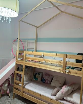 Letto a castelllo con scivolo