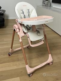 Seggiolone pappa peg perego colore rosa