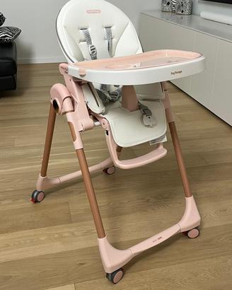 Seggiolone pappa peg perego colore rosa