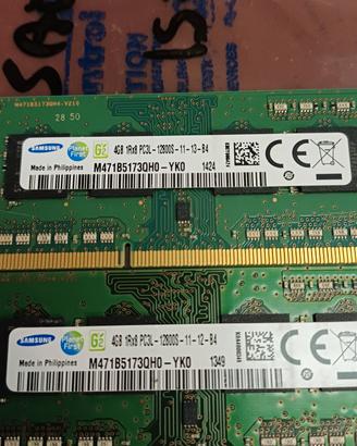 memoria ram, ddr3 PCL3 8gbyte Samsung 