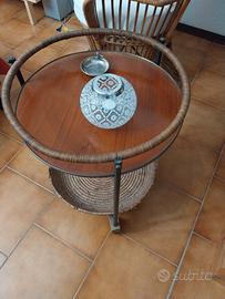 Carrello vintage in legno anni 50