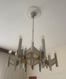 Lampadario a sospensione Gaetano Sciolari vintage