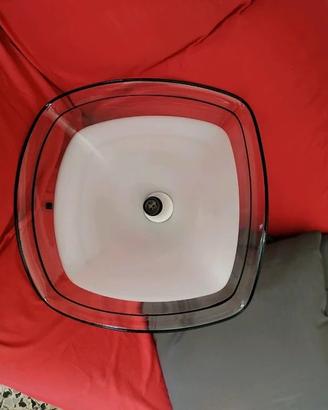 Lampada vintage di design in vetro opalino