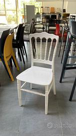 Sedia chiavarina e parigina bianca