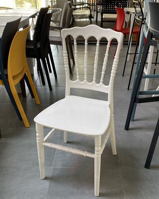 Sedia chiavarina e parigina bianca