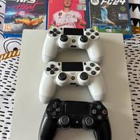 PLAY STATION 4 PRO WHITE 1 TB CON 3 PAD E 3 GIOCHI