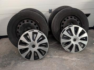 Cerchi in ferro con gomme invernali 500X
