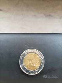 moneta bimetallica da 500 lire 