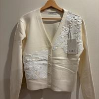Cardigan bianco con paillettes