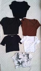 Lotto 6 T-Shirt / Crop Top Donna (Shein, Terranova