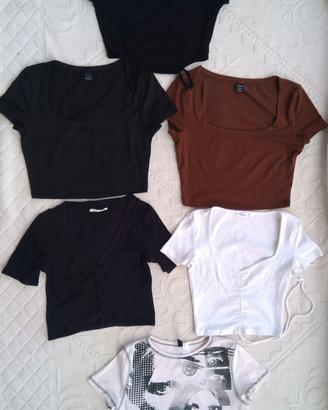 Lotto 6 T-Shirt / Crop Top Donna (Shein, Terranova