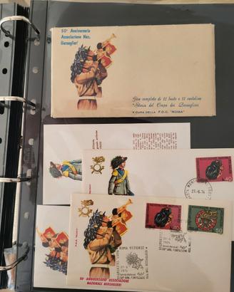 BERSAGLIERI  Busta e cartolina