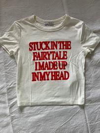 Bershka - Maglietta a maniche corte con scritta