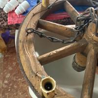 Lampadario vintage ruota