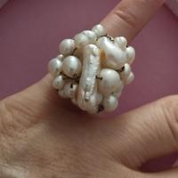 anello vintage argento/madreperla 