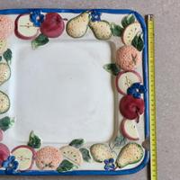 Vassoio centro tavola in ceramica 33 cm x 33 cm