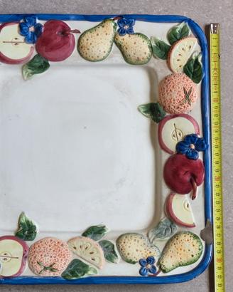 Vassoio centro tavola in ceramica 33 cm x 33 cm