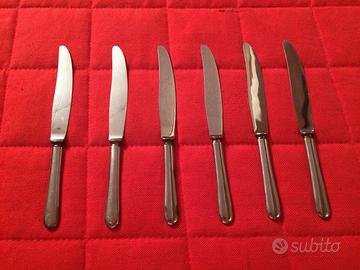 Set 6 coltelli in metallo - Cm 23 ca. - Vintage.