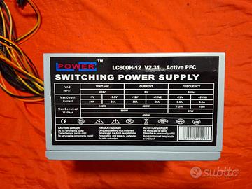 alimentatore pc 600w