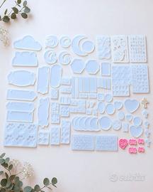 Lotto di n.82 Stampi Silicone Resina Epox UV Lotto