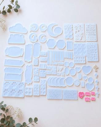 Lotto di n.82 Stampi Silicone Resina Epox UV Lotto