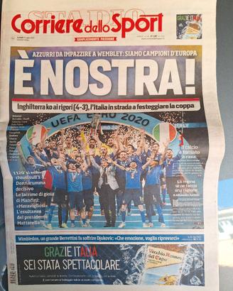 Corriere dello Sport vittoria agli Europei 