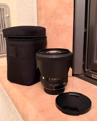 Sigma 50mm f/1.4 attacco Nikon