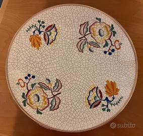 Piatto in ceramica Lenci anni 60.