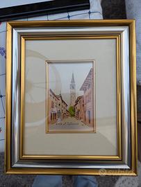 Dipinto su lastra in argento – Veduta di San Vito 