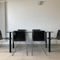 Tavolo in vetro + sedie