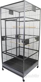 Gabbia Voliera Pappagallo 2 metri, Nera