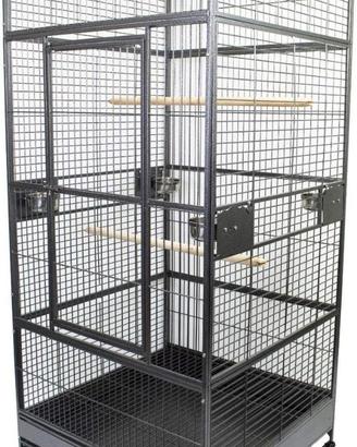 Gabbia Voliera Pappagallo 2 metri, Nera