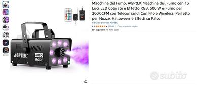 Macchina del fumo con led