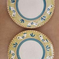 Coppia piatti ceramiche Vietri dipinto a mano