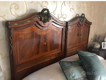 Testiera antica primo novecento con fregio ottone