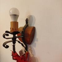 lampadario ferro battuto taverna faretti