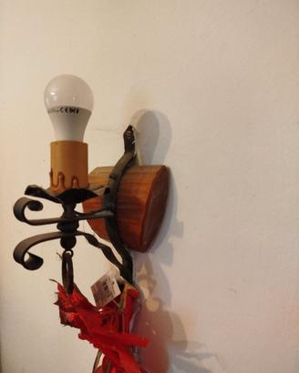 lampadario ferro battuto taverna faretti