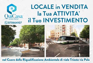 Via Carloforte locale mq.120 con 3 vetrine