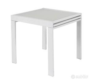 Tavolo allungabile laccato con vetro