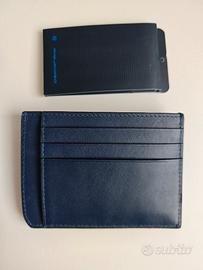 porta carte di credito nuovo Piquadro pelle blu