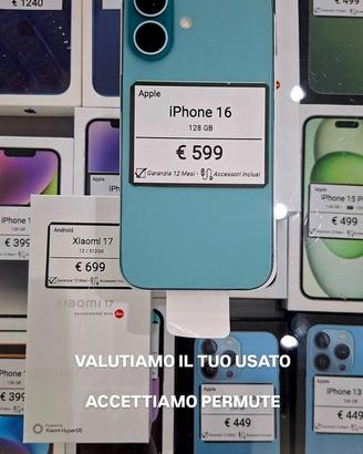 IPHONE 16 128GB verde acqua