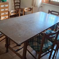 Tavolo legno + 6 sedie