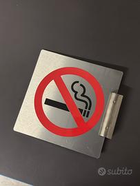 Cartello mettallico vietato fumare