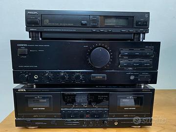 Impianto Vintage Completo - Philips/Onkyo/Aiwa