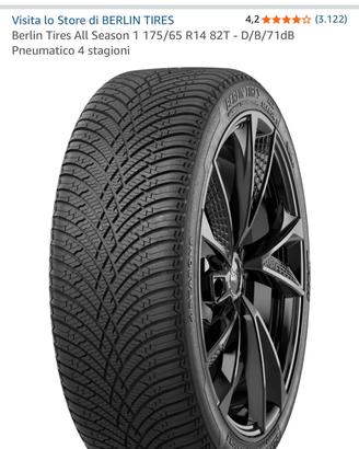 4 Gomme nuovo 4 stagione 175 65 R14 82T