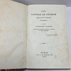 IURIS NATURAE ET GENTIUM FUNDAMENTA - AUDISIO 1852
