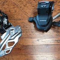 Deragliatore anteriore 2V Shimano XT con leva
